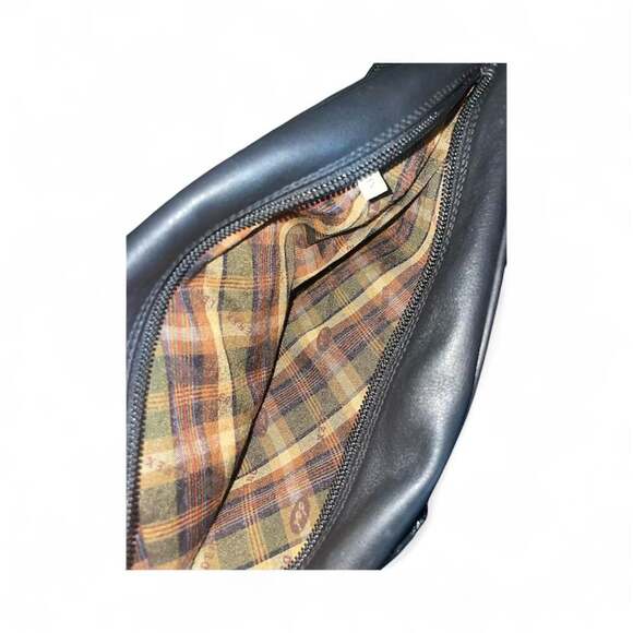 Derek Alexander Black leather Small Teardrop Sling Backpack - Picture 2 of 2